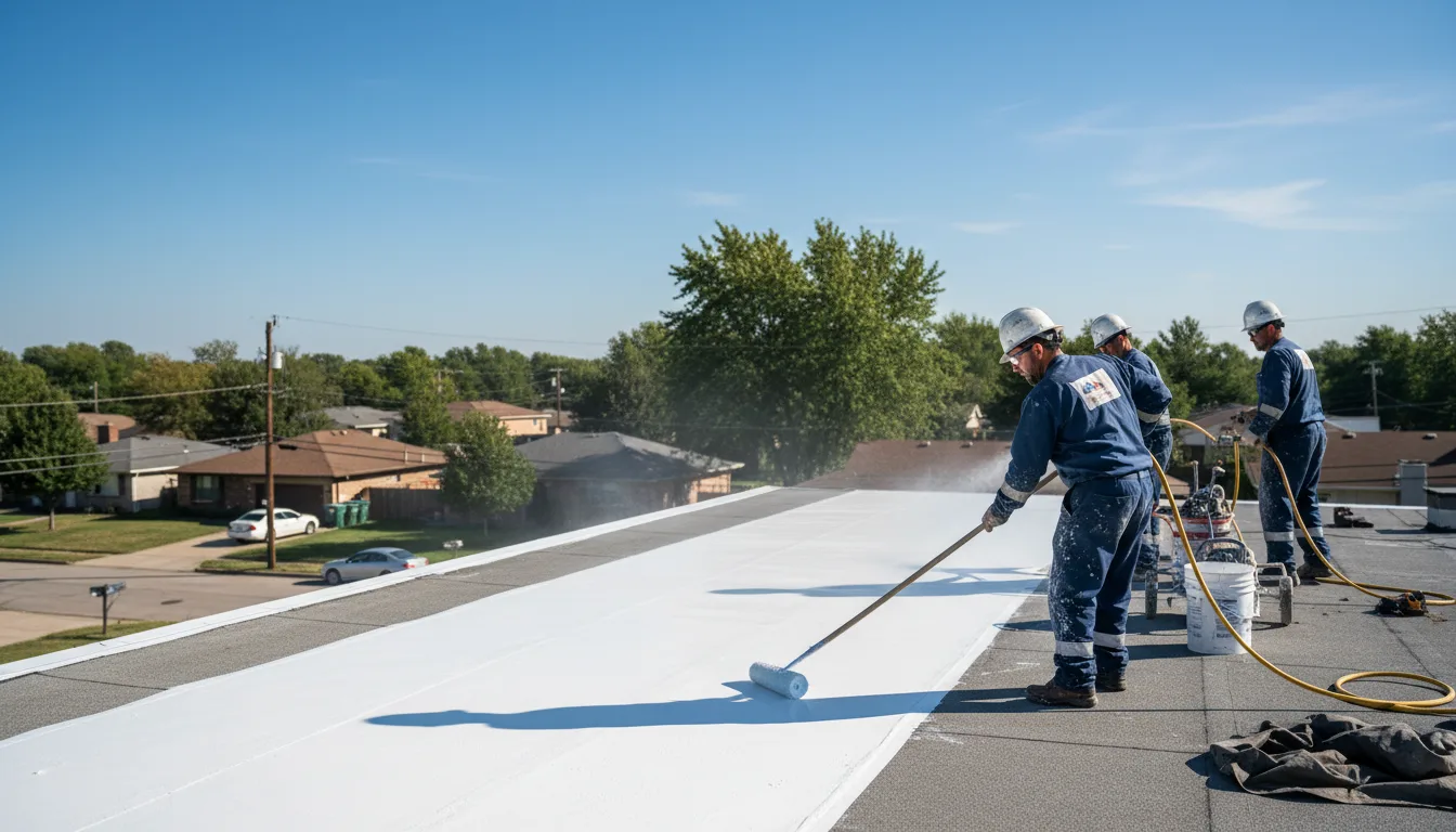 Commercial roof coating in Everetts, NC near me
